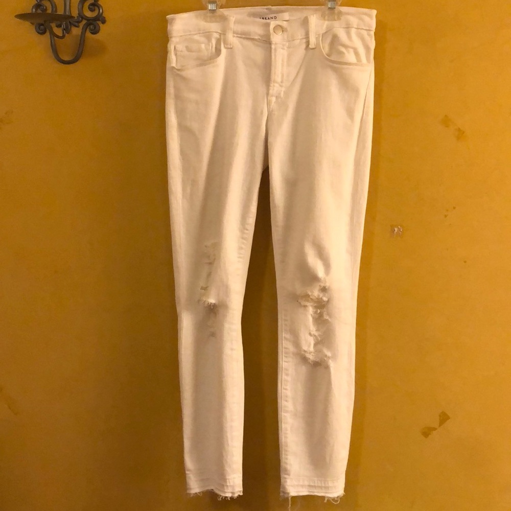 White Ripped Jeans. $35 FINAL.